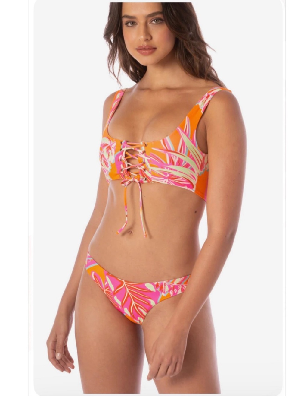 👙(SET) Maaji Jungle Groove Dazzle Reversible Bikini- Medium.